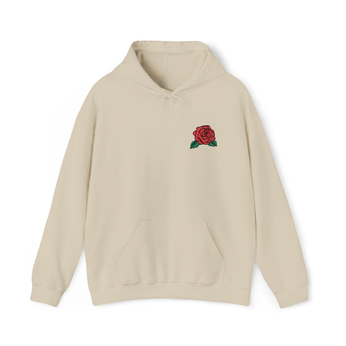 Rose Embroidered Design Unisex Hoodie