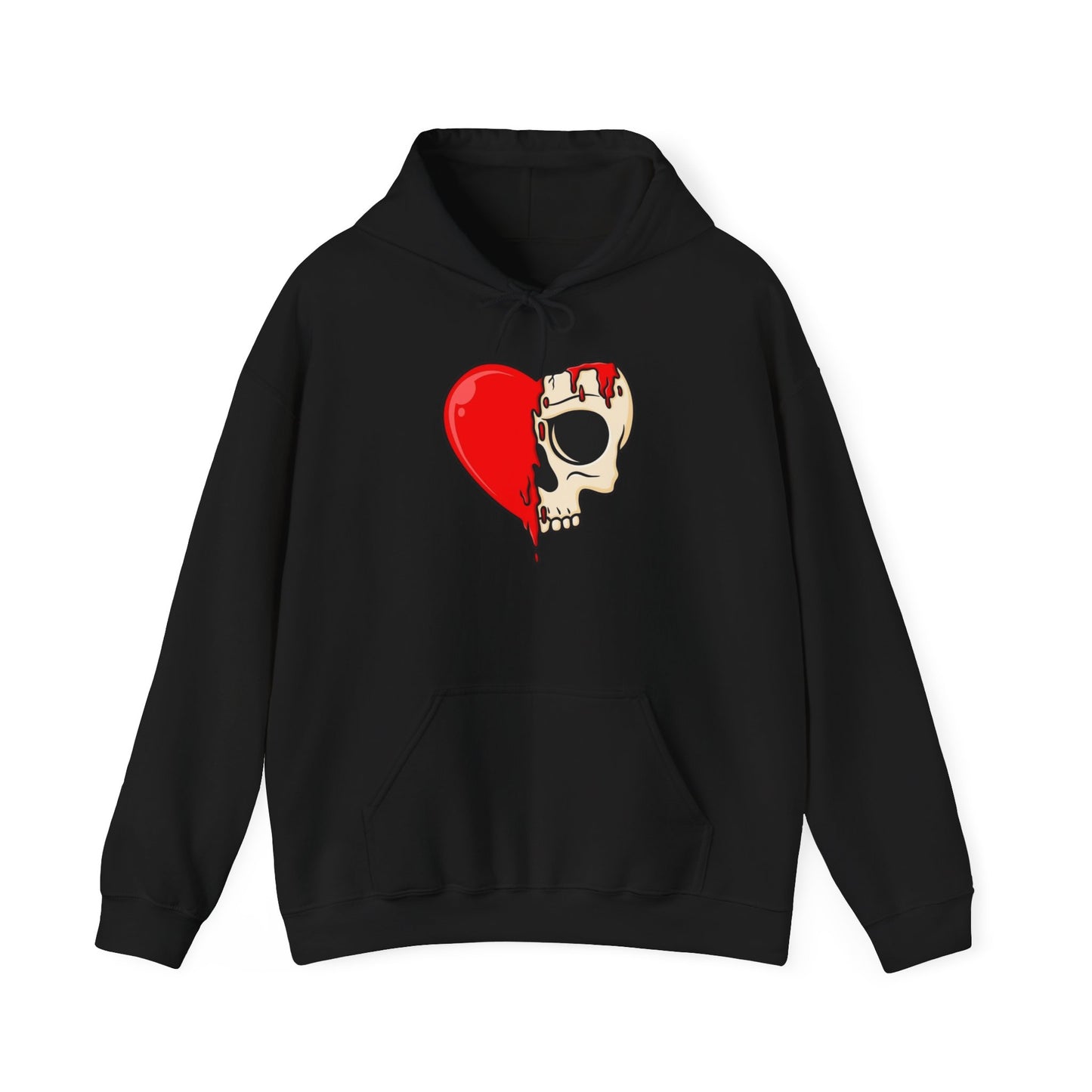 Heart Skull Design Unisex Hoodie