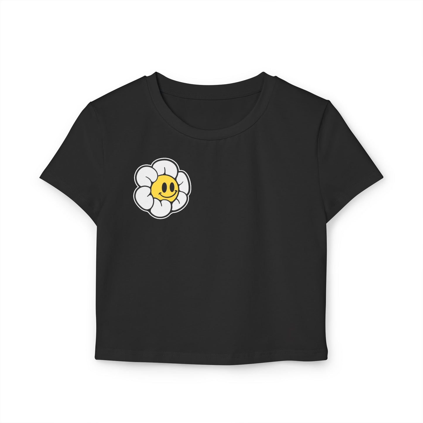 Happy Floral Design Womens Baby T-Shirt