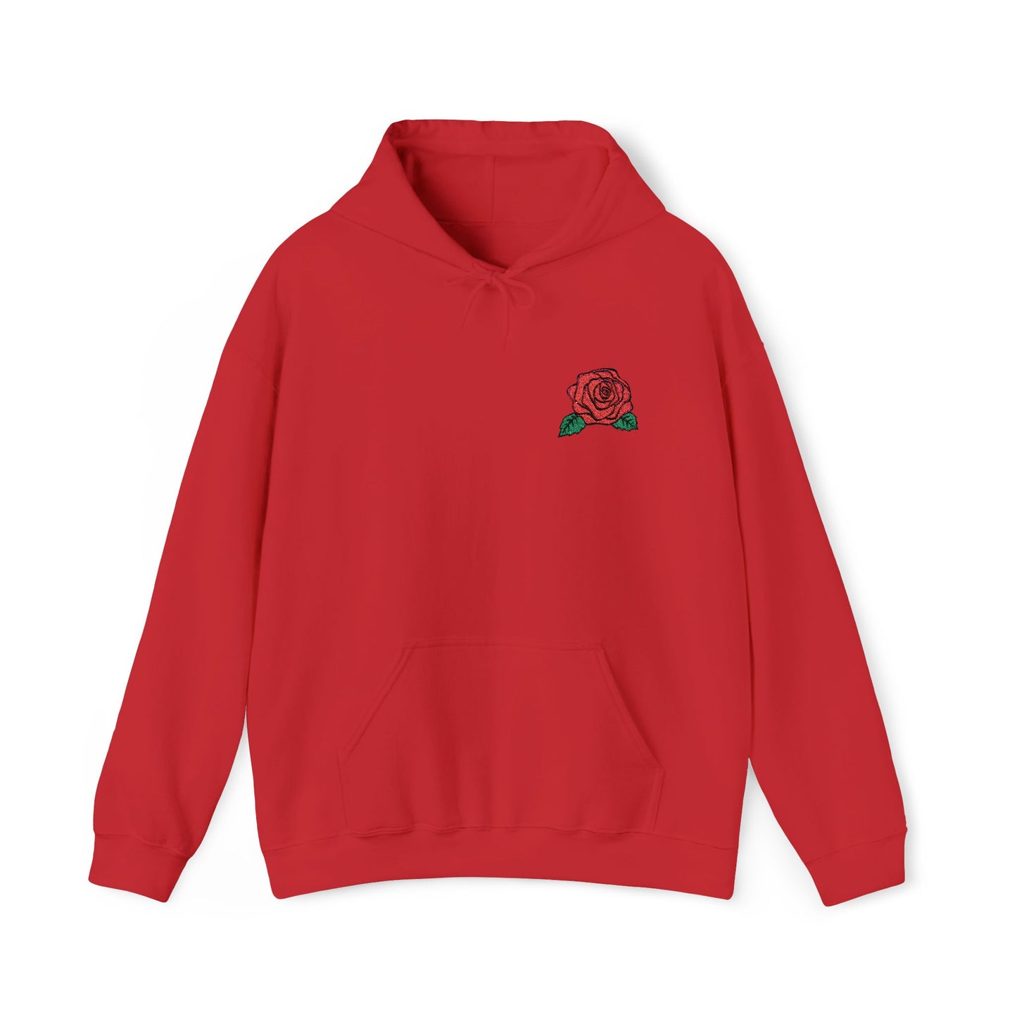 Rose Embroidered Design Unisex Hoodie