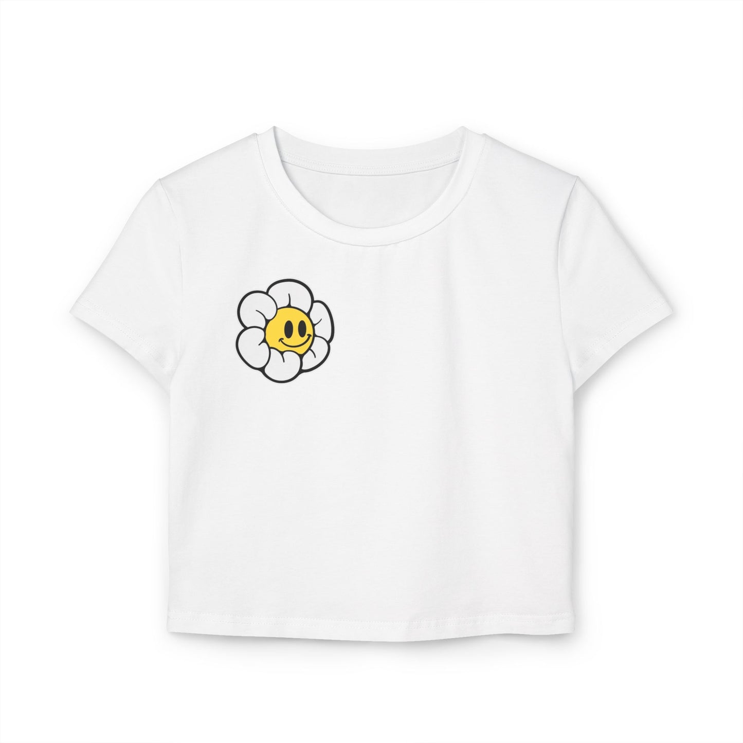 Happy Floral Design Womens Baby T-Shirt