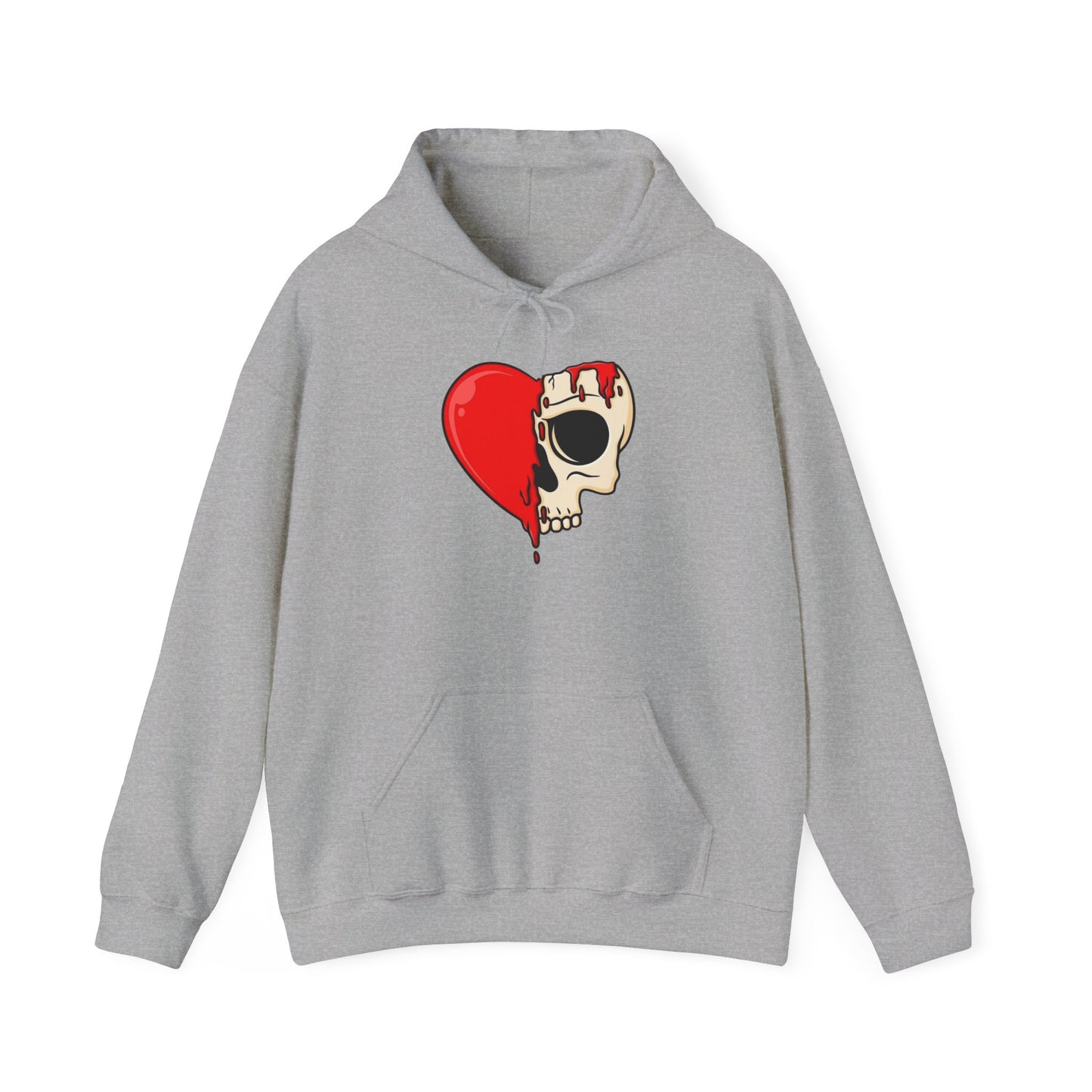 Heart Skull Design Unisex Hoodie