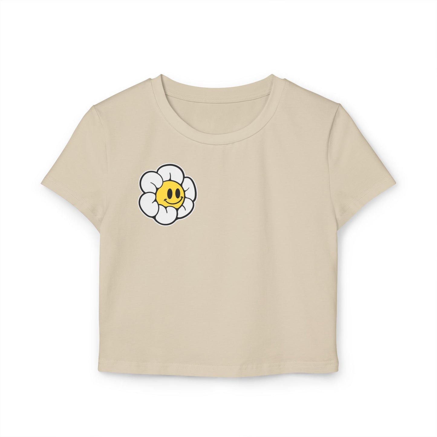 Happy Floral Design Womens Baby T-Shirt