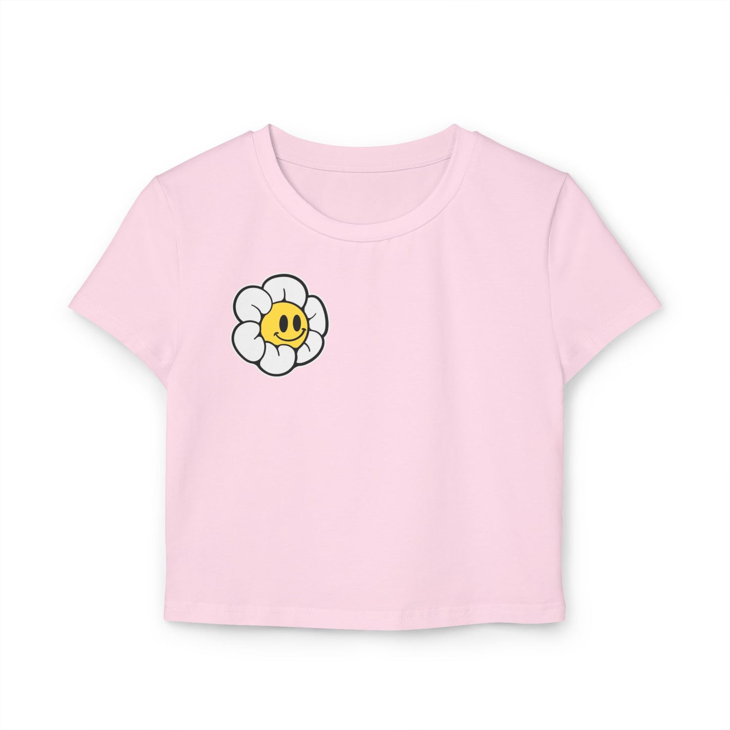 Happy Floral Design Womens Baby T-Shirt